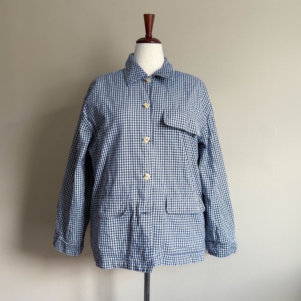 Krazy Kat Navy Gingham Jacket - image 2